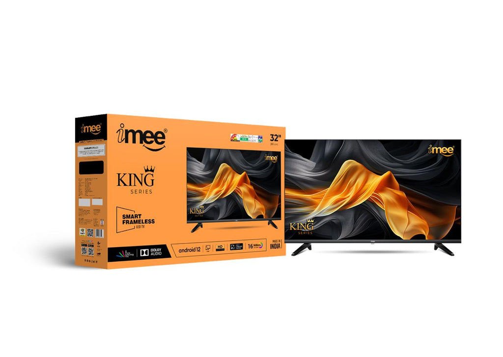 Imee 43 King Series Smart Frameless Led Tv With Bluetooth & 4K Ready | Android 12 | With ARM Cortex Processor | 1GB Ram and 8GB Rom